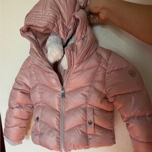 Michael Kors Blush Pink Kids Puffer Jacket